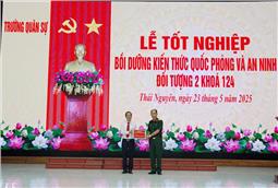Trường Quân sự Quân khu tổ chức Lễ tốt nghiệp lớp bồi dưỡng kiến thức quốc phòng và an ninh đối tượng 2 khóa 124